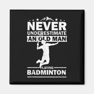 Aimant Joueuse de badminton Hommes Femmes Volant Drôle Ba