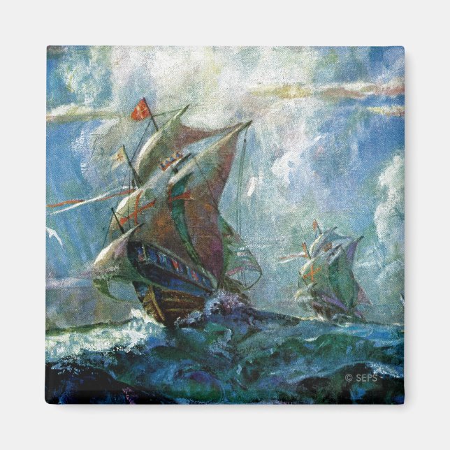 Aimant Jour de Columbus (Devant)