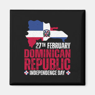 Aimant Jour de l'indépendance de la République Drapeau do