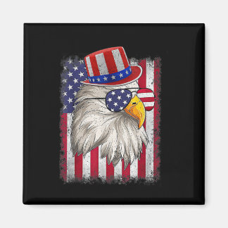 Aimant Jour de l'indépendance Joyeux 4 juillet Design Vin