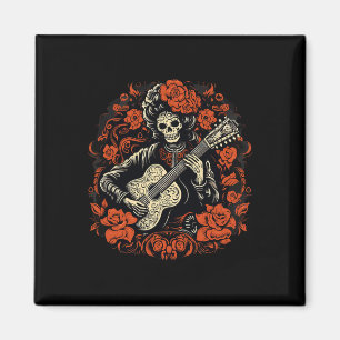 Aimant Jour De Los Muertos Du Squelette D'Halloween Morts