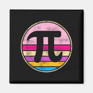 Aimant Jour de Pi 2026 Amateur de Maths Mathématiques Rét