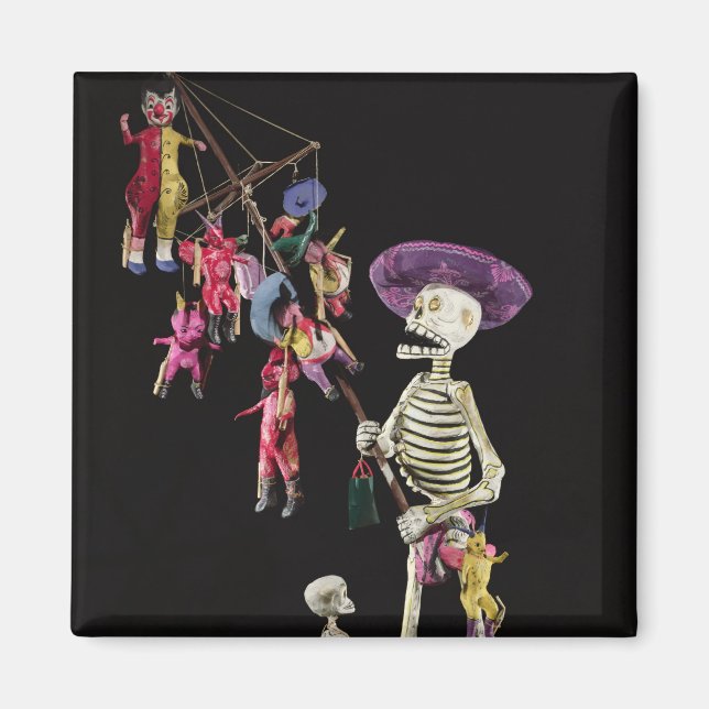 Aimant Jour des Morts : Jeu de Jouet, de Oaxaca (Devant)