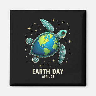 Aimant Jour des terres 2025 Restaurer Earth Sea Turtle Ar