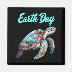 Aimant Jour des terres de tortues marines Sauvez la Terre