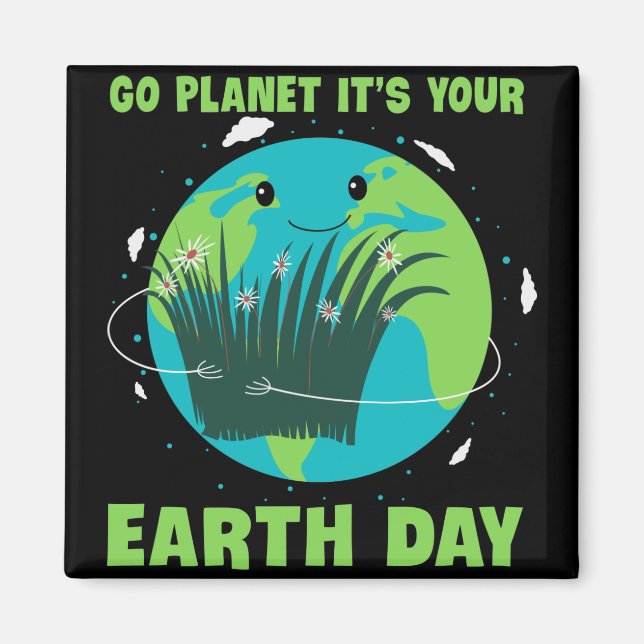Aimant Jour des terres : Go Planet C'est ton Jour des ter (Devant)