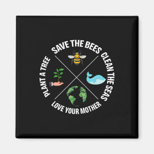 Aimant Jour des terres Sauver Les Abeilles Plante Plus D'