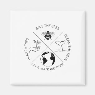 Aimant Jour des terres Sauver Les Abeilles Plante Plus D'
