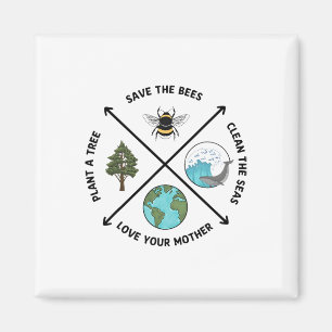 Aimant Jour des terres Sauver Les Abeilles Plante Plus D'