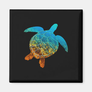 Aimant Jour des terres Silhouette Tortue De Mer Et Semain