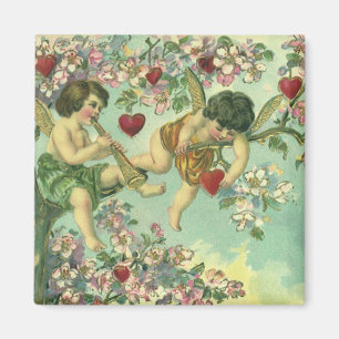 Aimant Jour des Valentines vintages Cupidons victoriens C