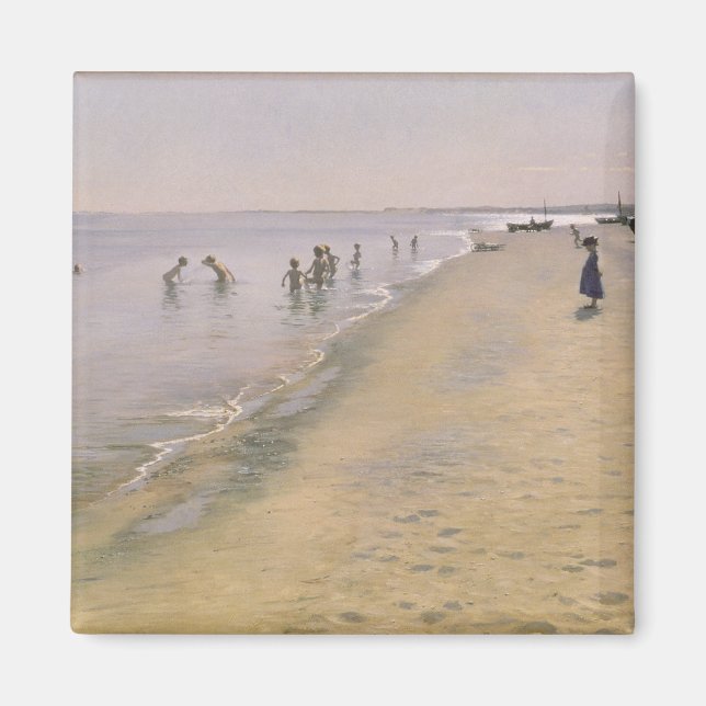 Aimant Jour d'été à la plage sud de Skagen, 1884 (Devant)