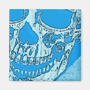 Aimant Jour du crâne mort conçu Bandana bleu clair