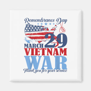 Aimant Jour du Souvenir 29 mars Vétéran de la guerre du V