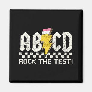Aimant Jour Enseignant Test Retro Abcd Rock Test Jour Sch