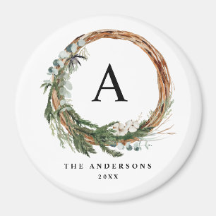 Aimant Jour férié de la couronne de feuillage minimal mod