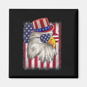 Aimant Jour Joyeux 4 juillet Design Indicateur Vintage