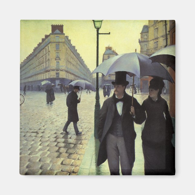 Aimant Journée de la Pluie de Paris par Gustave Caillebot (Devant)