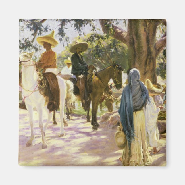 Aimant Journée de marché à San Gabriel, Mexique (Devant)