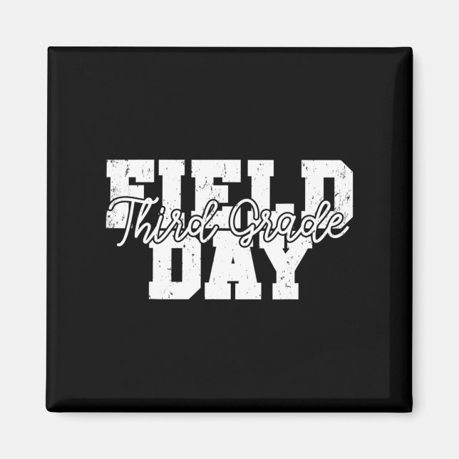 Aimant Journée de terrain 2022 Enseignant de troisième an (Devant)