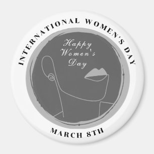 Aimant Journée internationale de la femme 8 mars Coloré