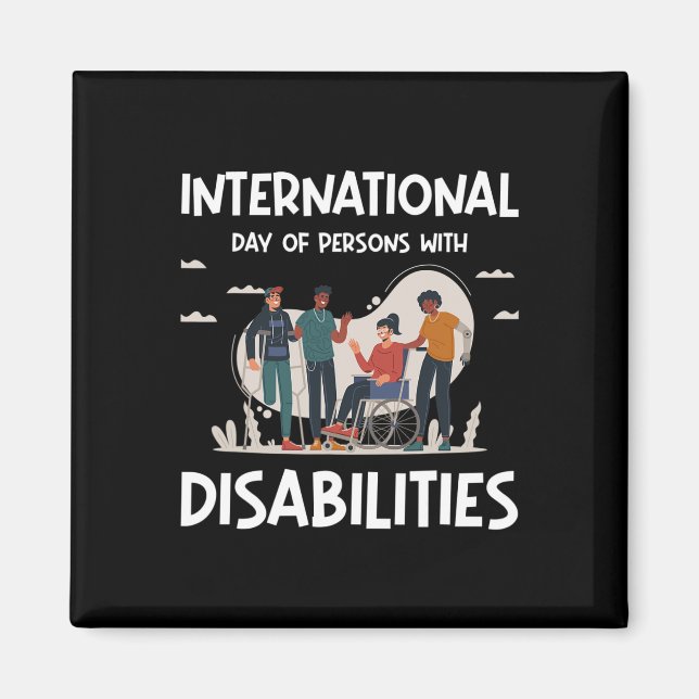 Aimant Journée Internationale Des Personnes Handicapées (Devant)