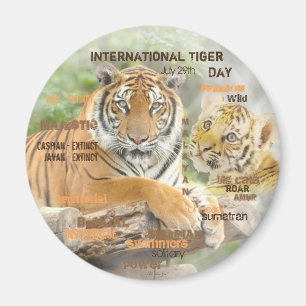 Aimant Journée internationale du Tigre, 29 juillet, Art d