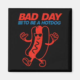 Aimant Journée marrante pour être un hot-dog 4 juillet