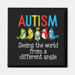 Aimant Journée mondiale de l'autisme Voir le monde différ
