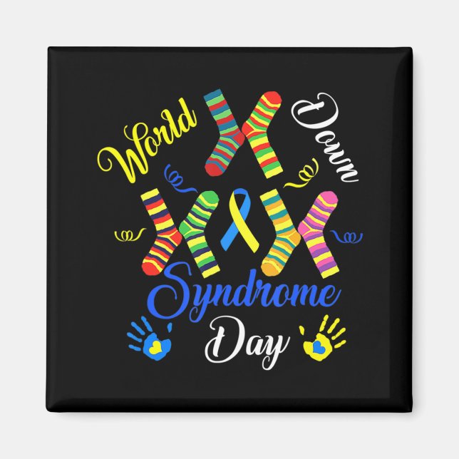 Aimant Journée mondiale de sensibilisation au syndrome d' (Devant)