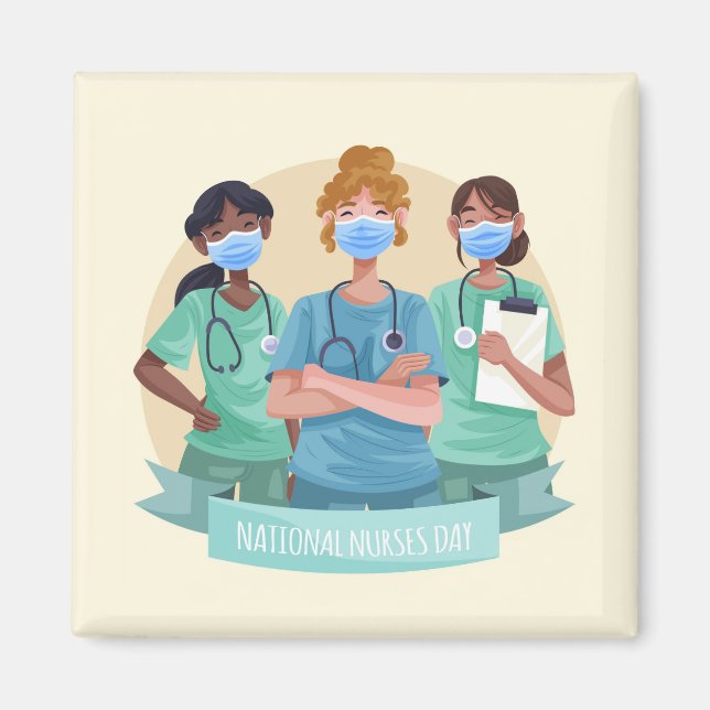 Aimant Journée nationale des infirmières et infirmiers /  (Devant)