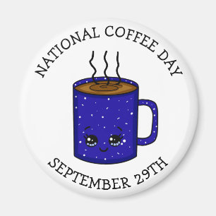 Aimant Journée nationale du café 29 septembre Vacances