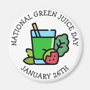 Aimant Journée nationale du jus vert - 26 janvier