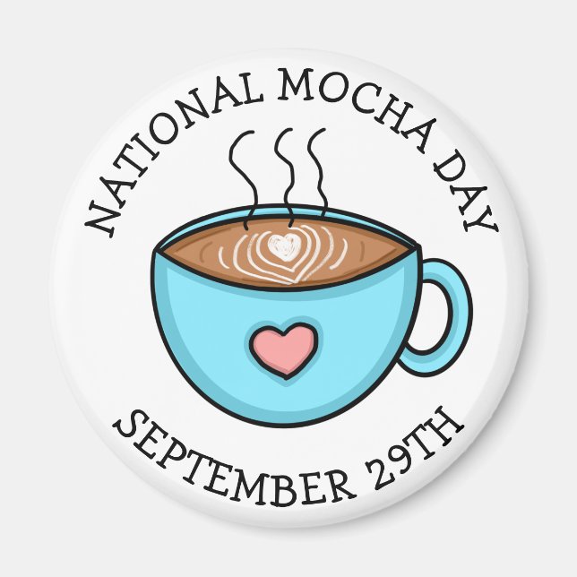 Aimant Journée nationale Mocha 29 septembre | Vacances am (Devant)