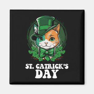 Aimant Journée St Catricks Amoureux des chats St Patrick'