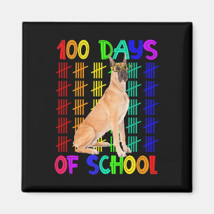 Aimant Jours D'École Grand Chien Danois Portant Des Gles