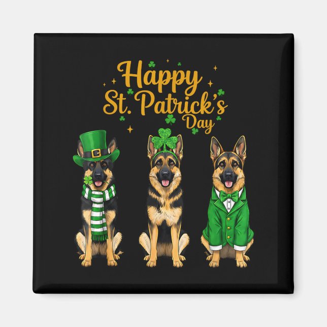 Aimant Joyeuse fête de la Saint-Patrick graphique de chie (Devant)