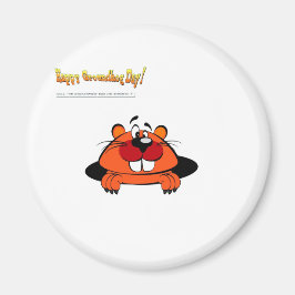 Aimant Joyeuse journée de la marmotte au sol