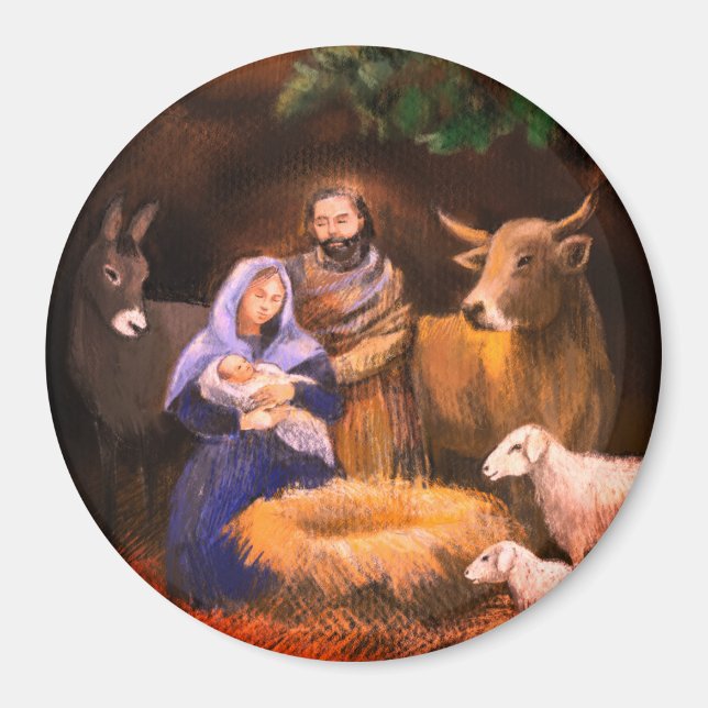 Aimant Joyeuse nativité de Noël (Devant)