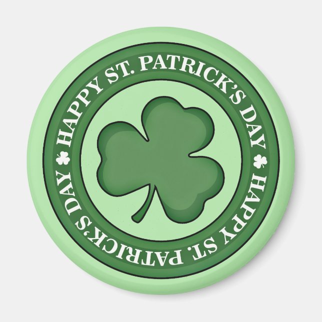 Aimant Joyeuse Saint-Patricks Day (Devant)