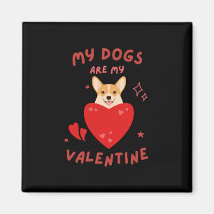 Aimant Joyeuse Saint-Valentin 2023 - Image drôle de chien
