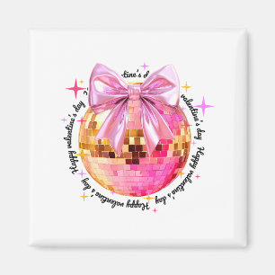 Aimant Joyeuse Saint-Valentin Drôle Coquette Boule Disco 