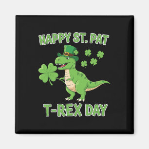Aimant Joyeuse St Pat Trex Day Drôle Dinosaure Trèfle Cha