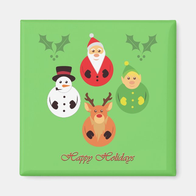 Aimant Joyeuses fêtes ! (Devant)