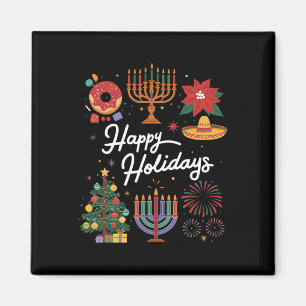 Aimant Joyeuses fêtes Hanoukka Feliz Navidad Christmas Kw