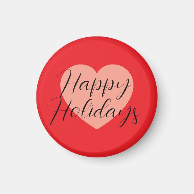 Aimant Joyeuses Fêtes Joyeux Noël Moment de Fête Cœur (Devant)