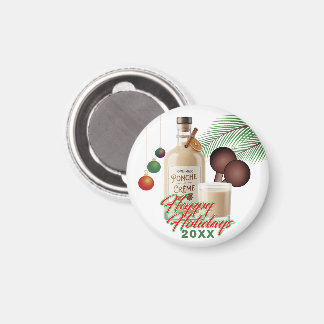 Aimant Joyeuses Fêtes Maracas et Ponche de Crème