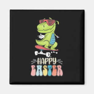 Aimant Joyeuses Pâques T Rex Dinosaure Lapin Œufs