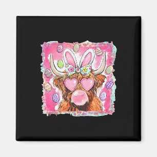 Aimant Joyeuses Pâques Vache Lapin Oreilles Bubble Gum Ro
