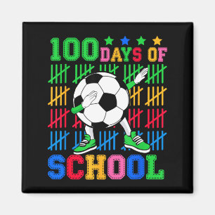 Aimant Joyeux 100 Jours D'école Enfant Footballeur Dabbin